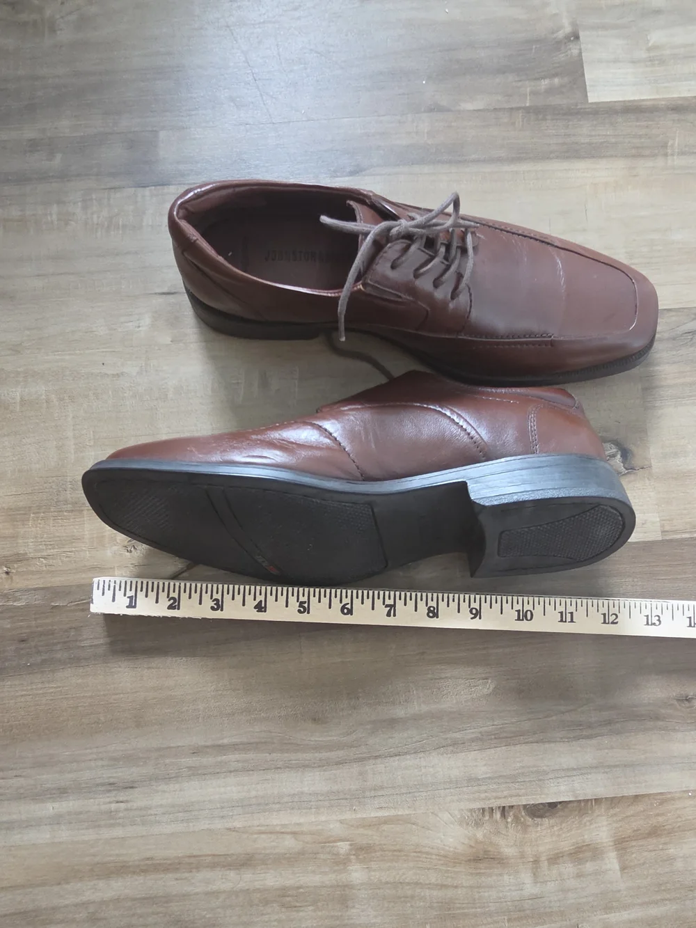 Johnston Murphy  Men's Brown Leather Lace-Up Dress Shoes